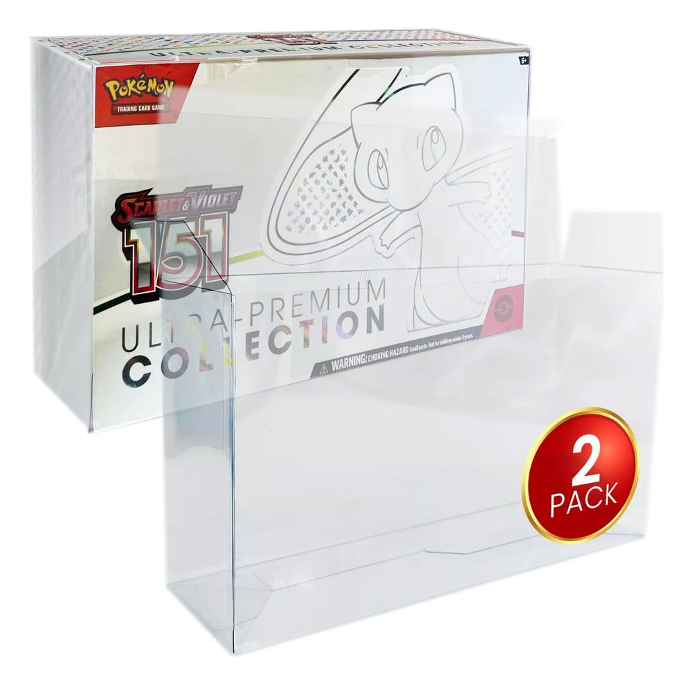 Evoretro Pack 2 boîtes de protection en PET pour Pokémon 151 Écarlate et Violet Collection Ultra-Premium Box