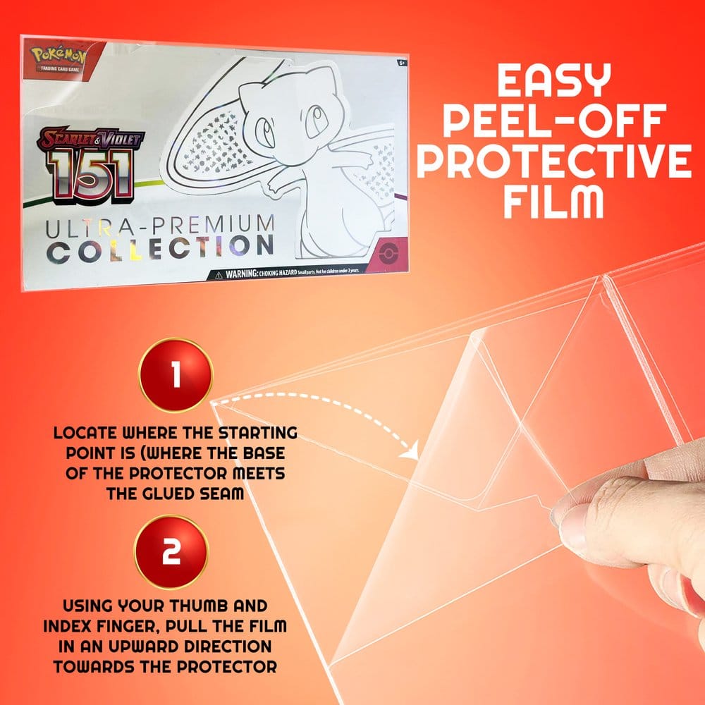 Evoretro Pack 2 boîtes de protection en PET pour Pokémon 151 Écarlate et Violet Collection Ultra-Premium Box