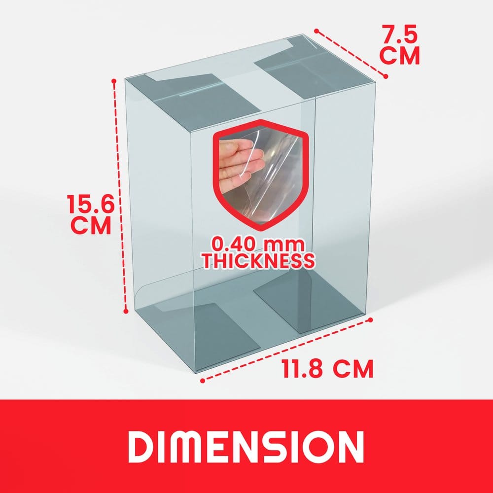 Evoretro Pack 5 boîtes de protection en PET pour Pokémon Medium Tins 12x8x15cm