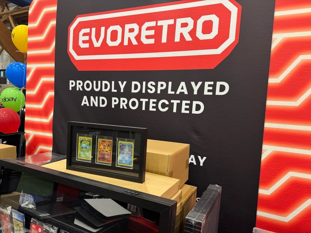 Evoretro Cadre d'Affichage Vitrine pour 3 Cartes en Boîtier Magnétique