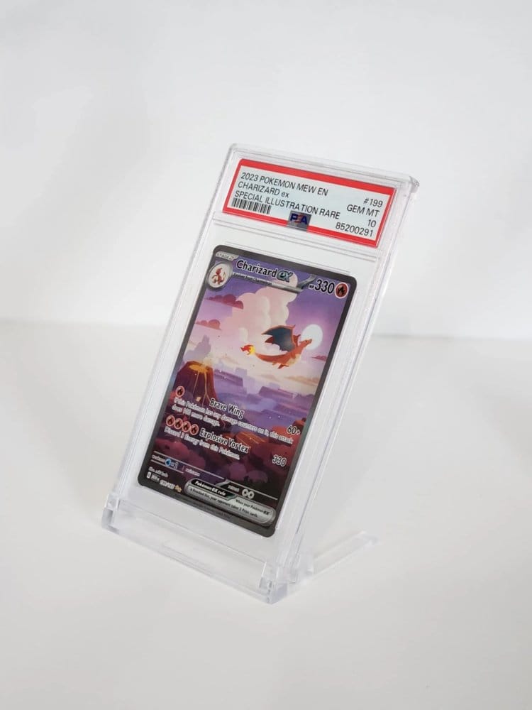 Evoretro pack 5 Display Stands pour Graded Cards Slabs Transparent
