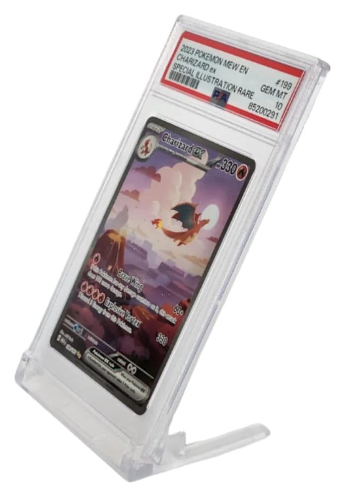 Evoretro pack 5 Display Stands pour Graded Cards Slabs Transparent