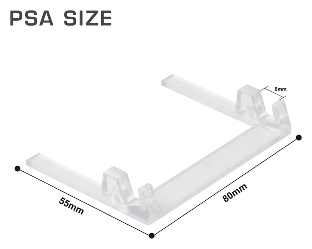 Evoretro pack 5 Display Stands pour Graded Cards Slabs Transparent