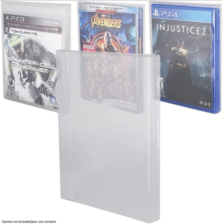 Pack 25 boîtes de protection en PET pour jeux XBOX One/PS3/PS4 Games