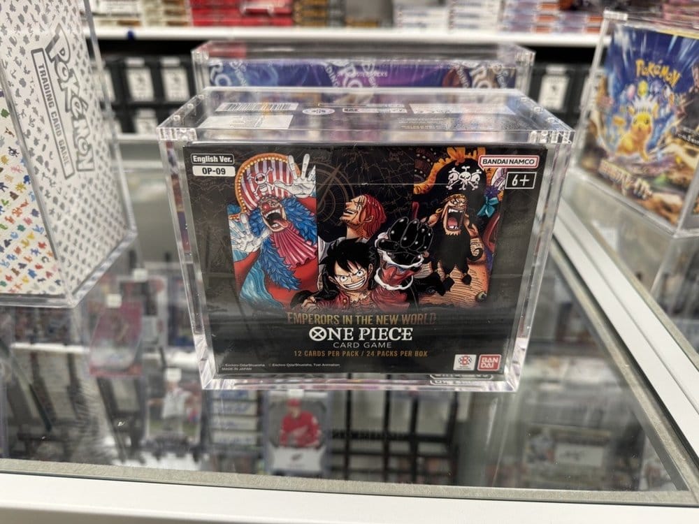 Evoretro Présentoir en Acrylique pour Boîte de Boosters Bandai One Piece TCG (Anglais)