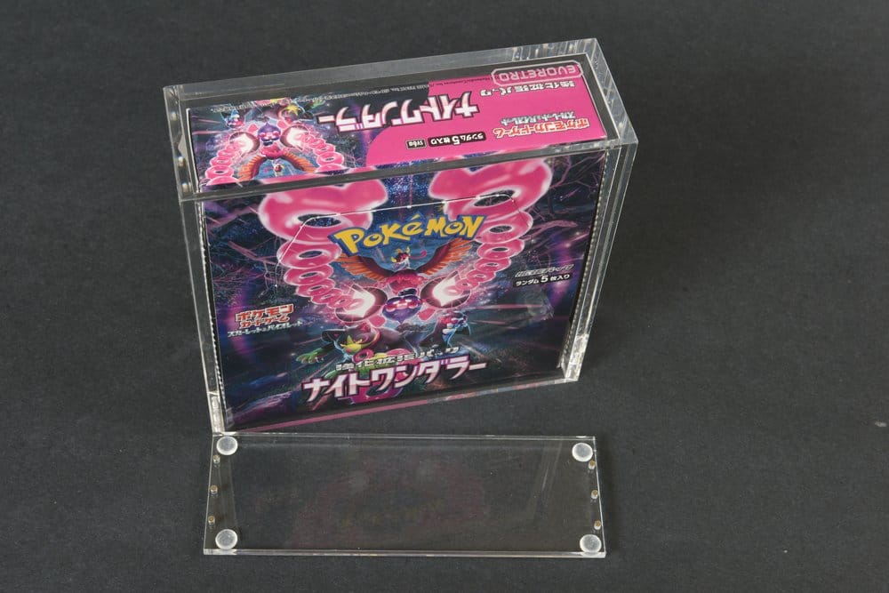 Evoretro présentoir vitrine acrylique pour Pokémon Grande Boîte de Booster Japonaise