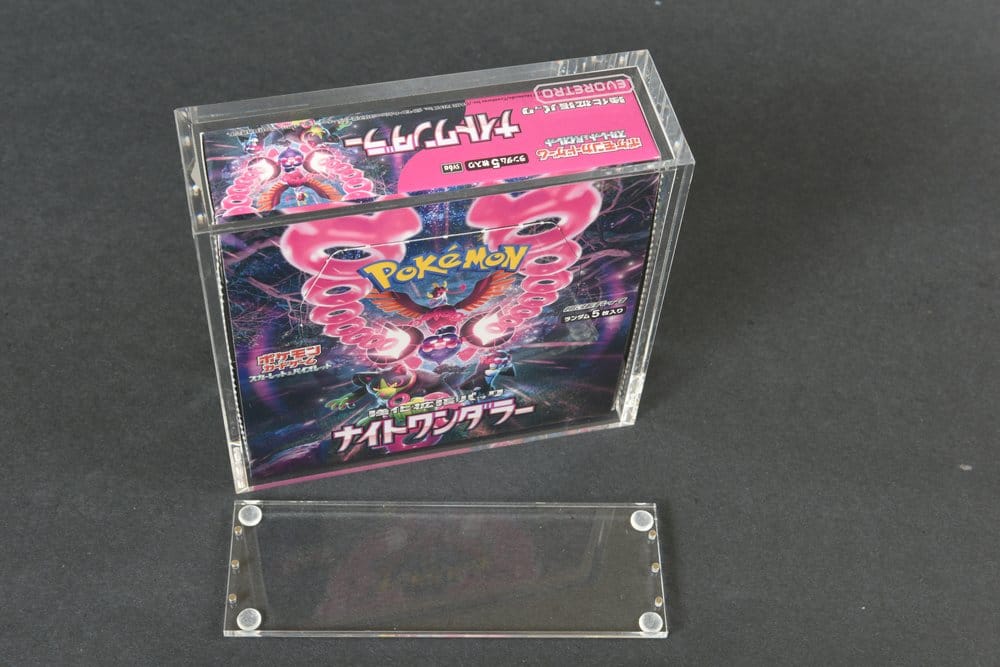 Evoretro présentoir vitrine acrylique pour Pokémon Grande Boîte de Booster Japonaise