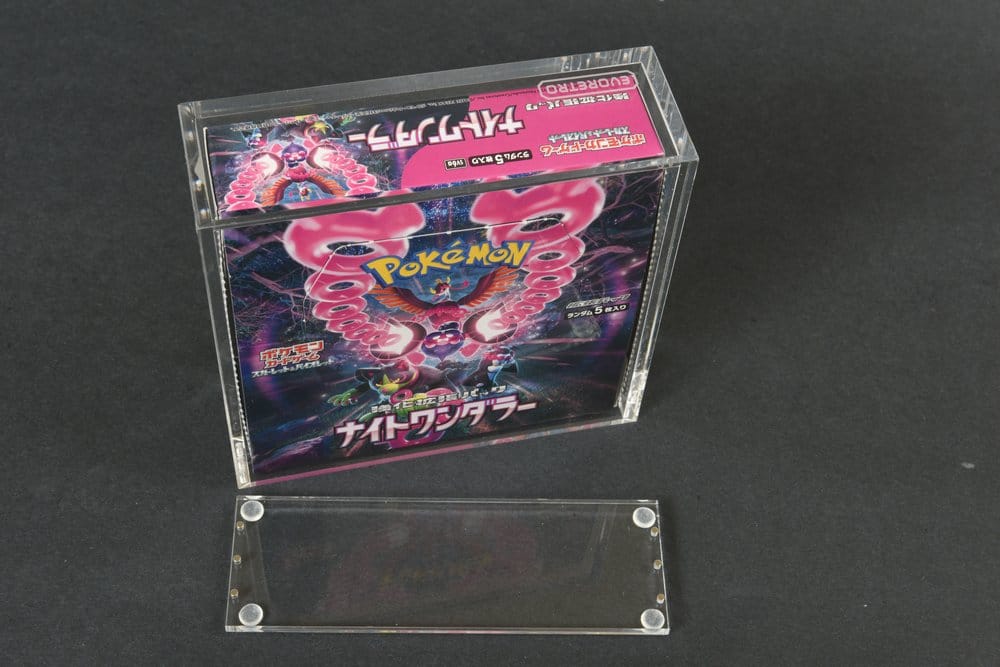Evoretro présentoir vitrine acrylique pour Pokémon Grande Boîte de Booster Japonaise