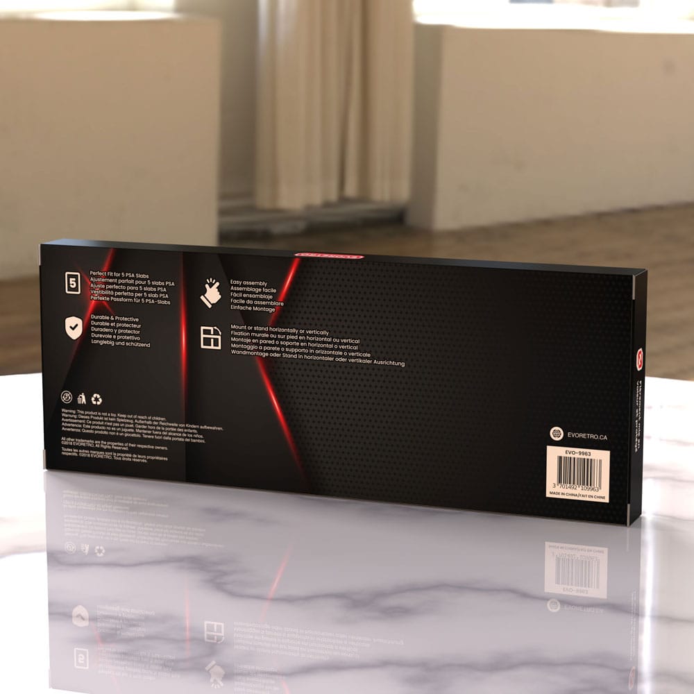 Evoretro cadre d´affichage pour cartes gradées avec 5 PSA Graded Cards