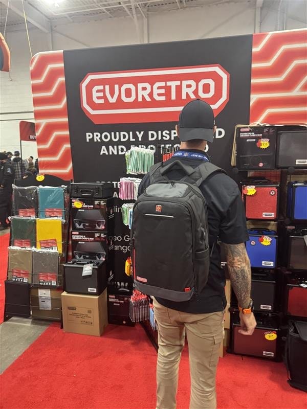 Evoretro Sac à Dos de Voyage et Mini-Étui de Transport Bundle Kit Noir