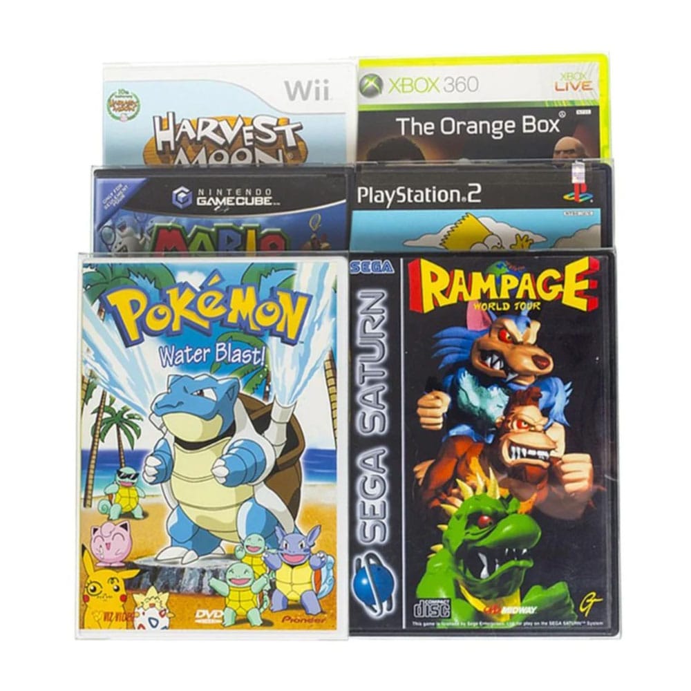 Pack 25 boîtes de protection en PET pour jeux Gamecube/XBOX360/WII/PS2/DVD
