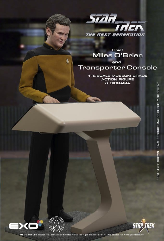 Star Trek: La Nouvelle Génération figurine 1/6 Chief Miles O'Brien with Transporter Console 30 cm
