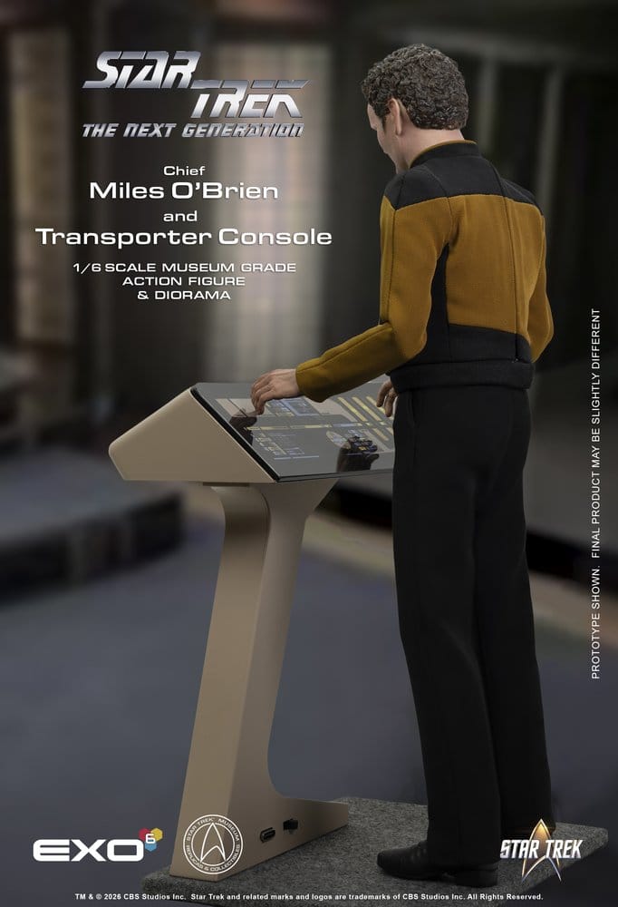 Star Trek: La Nouvelle Génération figurine 1/6 Chief Miles O'Brien with Transporter Console 30 cm