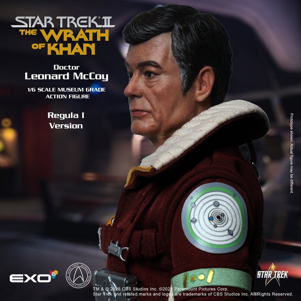 Star Trek II: La Colère de Khan figurine 1/6 Dr. Leonard McCoy Regula I Version 30 cm
