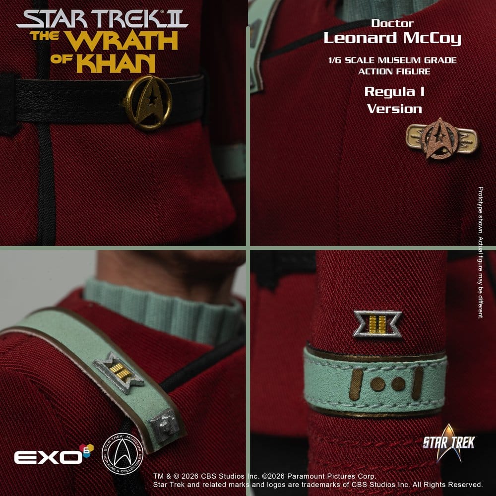 Star Trek II: La Colère de Khan figurine 1/6 Dr. Leonard McCoy Regula I Version 30 cm