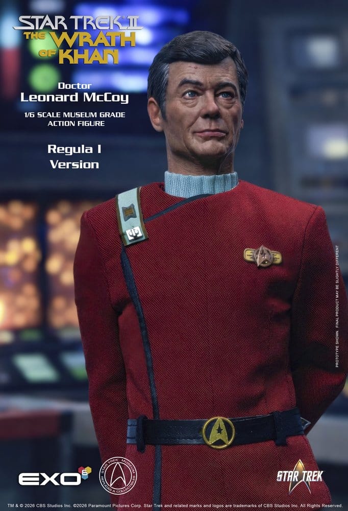 Star Trek II: La Colère de Khan figurine 1/6 Dr. Leonard McCoy Regula I Version 30 cm