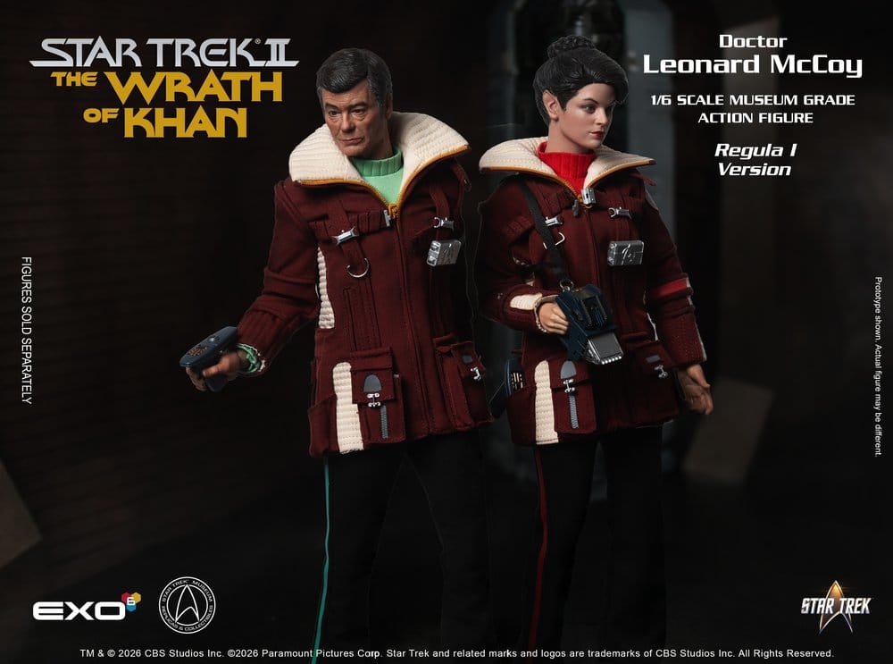 Star Trek II: La Colère de Khan figurine 1/6 Dr. Leonard McCoy Regula I Version 30 cm