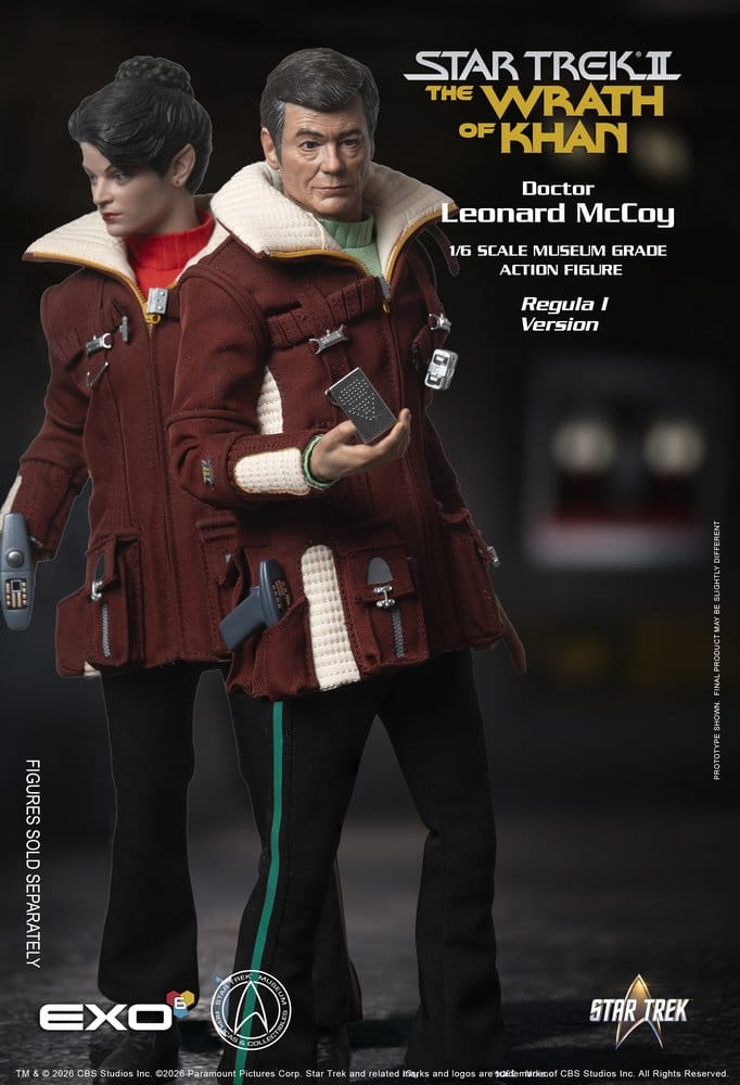 Star Trek II: La Colère de Khan figurine 1/6 Dr. Leonard McCoy Regula I Version 30 cm
