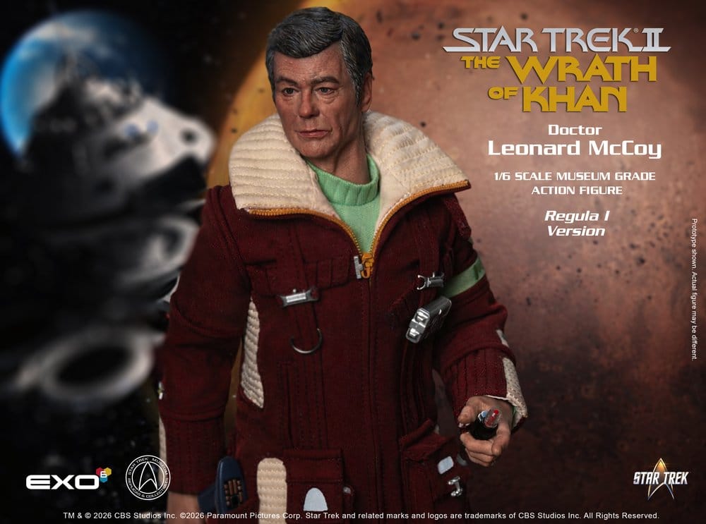 Star Trek II: La Colère de Khan figurine 1/6 Dr. Leonard McCoy Regula I Version 30 cm