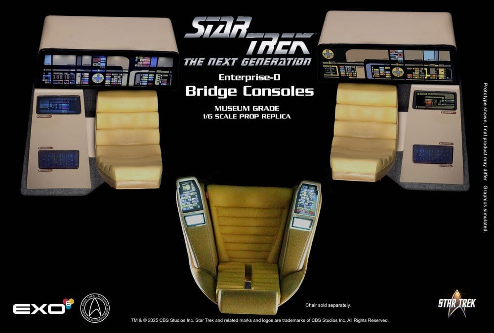 Star Trek : La Nouvelle Génération réplique 1/6 Enterprise-D Bridge Consoles Set