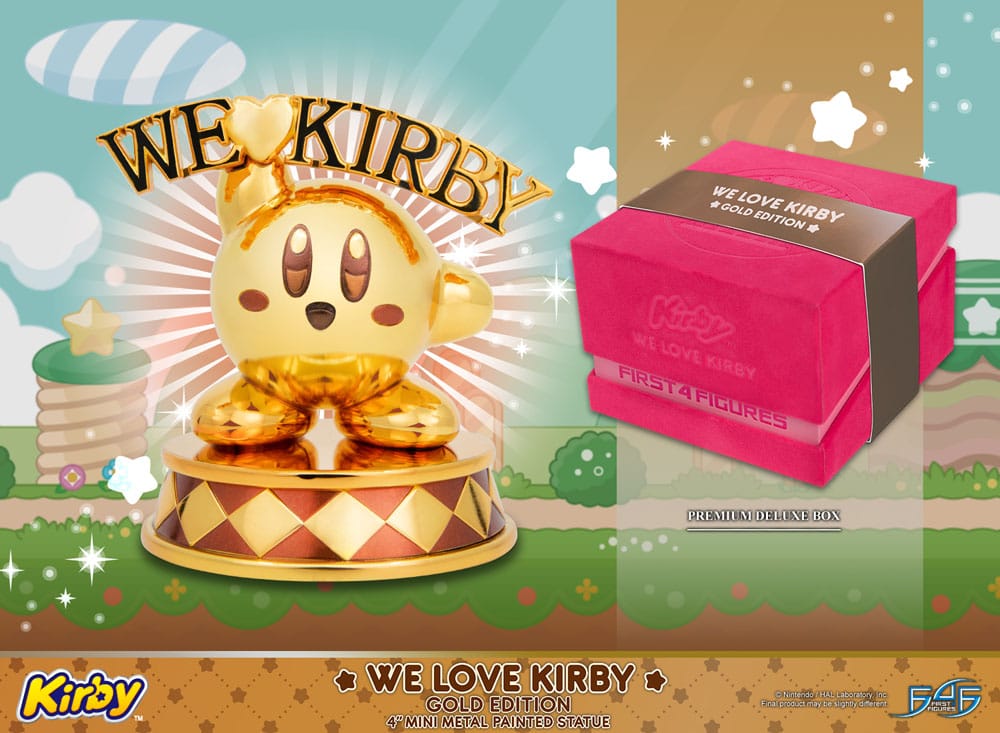 Kirby statuette DieCast We Love Kirby Gold Edition 10 cm