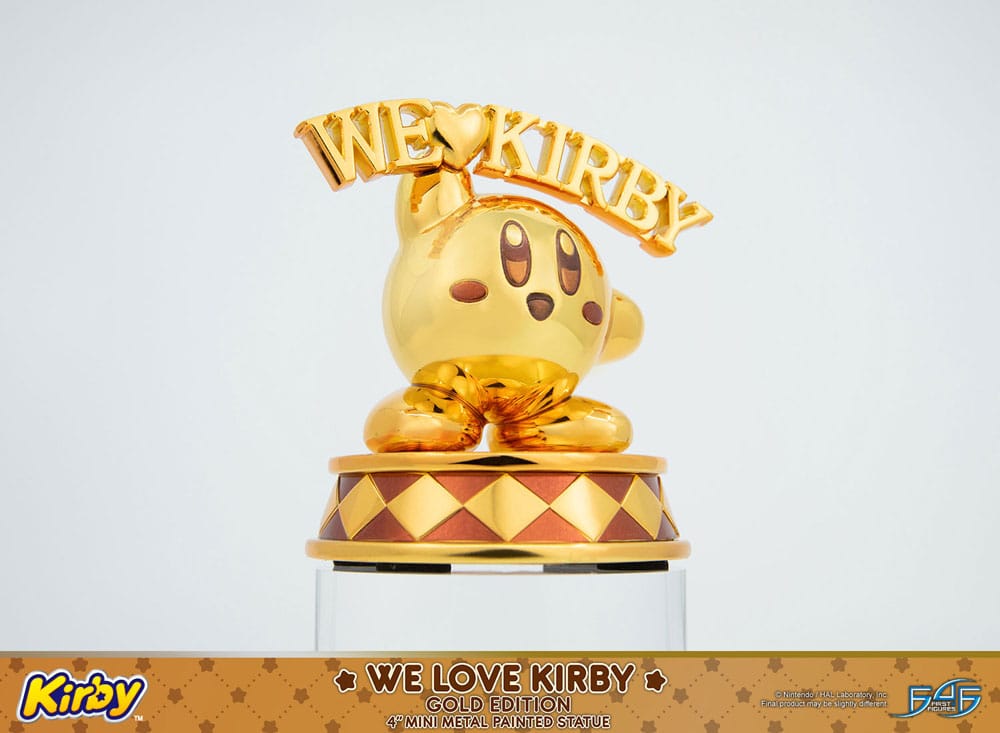 Kirby statuette DieCast We Love Kirby Gold Edition 10 cm