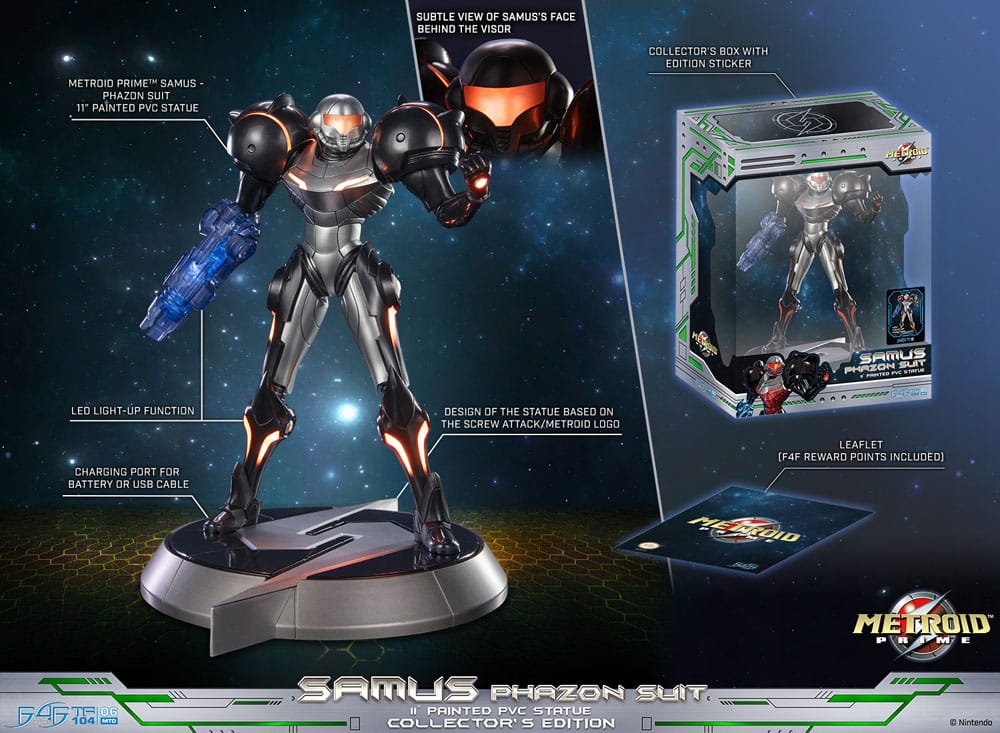 Metroid Prime statuette PVC Samus Phazon Suit Collector´s Edition 28 cm