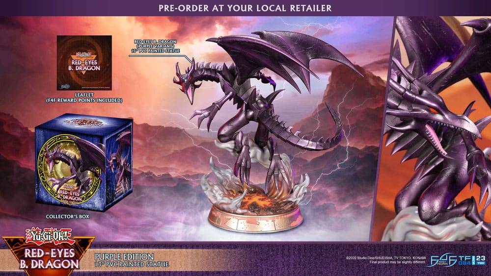 Yu-Gi-Oh! statuette PVC Red-Eyes B. Dragon Purple Colour 33 cm