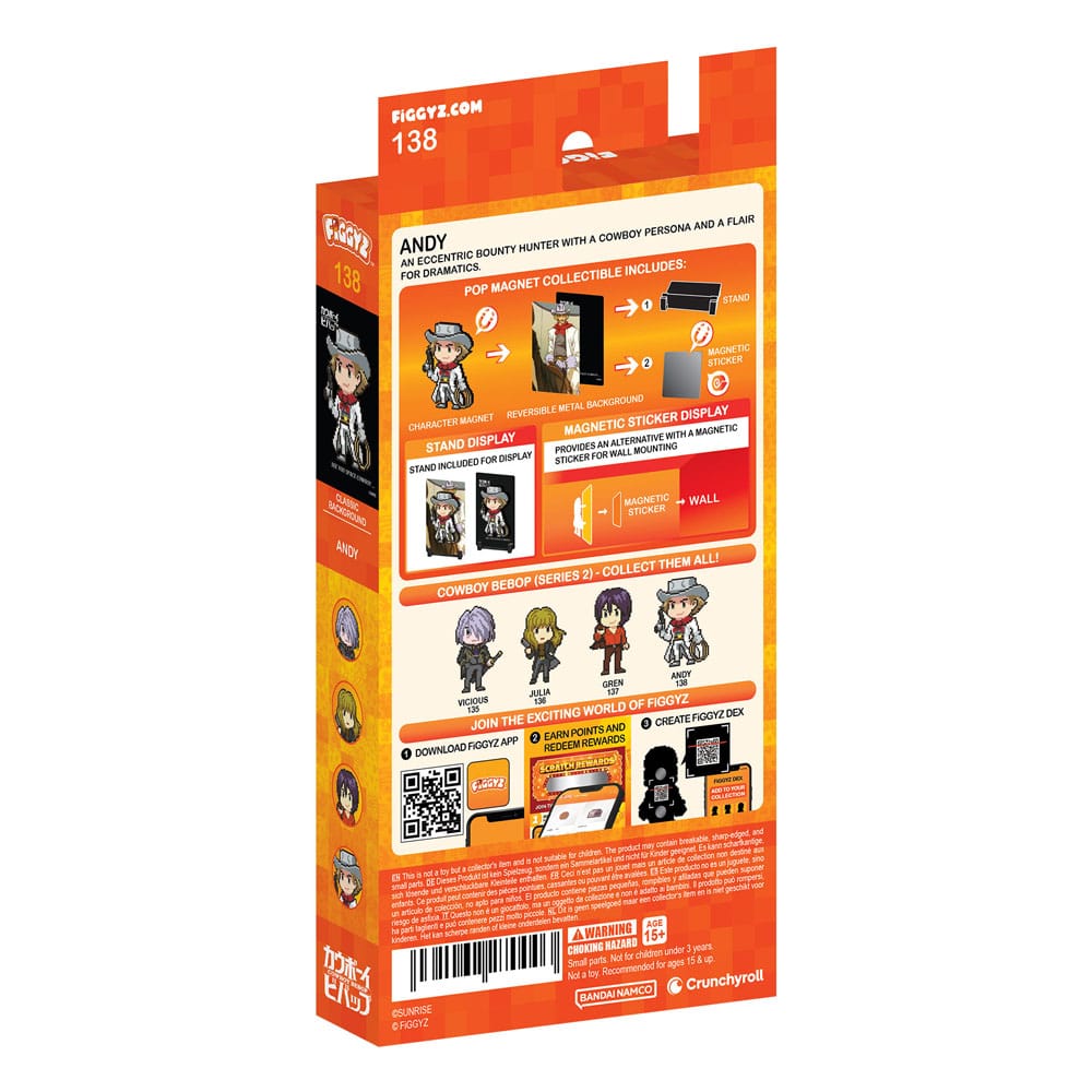 Cowboy Bebop magnet à collectionner FiGGYZ Andy 11 cm