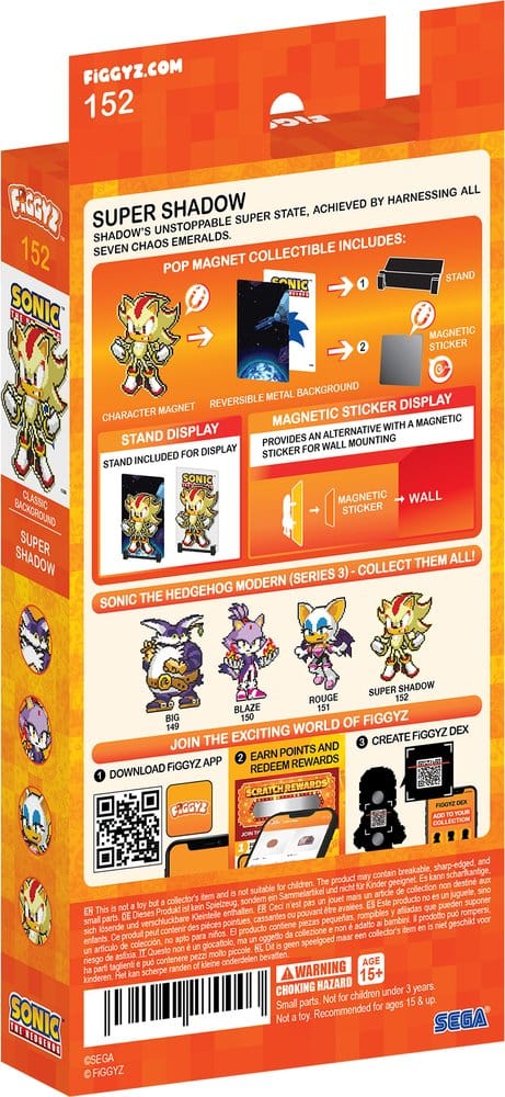 Sonic the Hedgehog (Modern) magnet à collectionner FiGGYZ Super Shadow 11 cm
