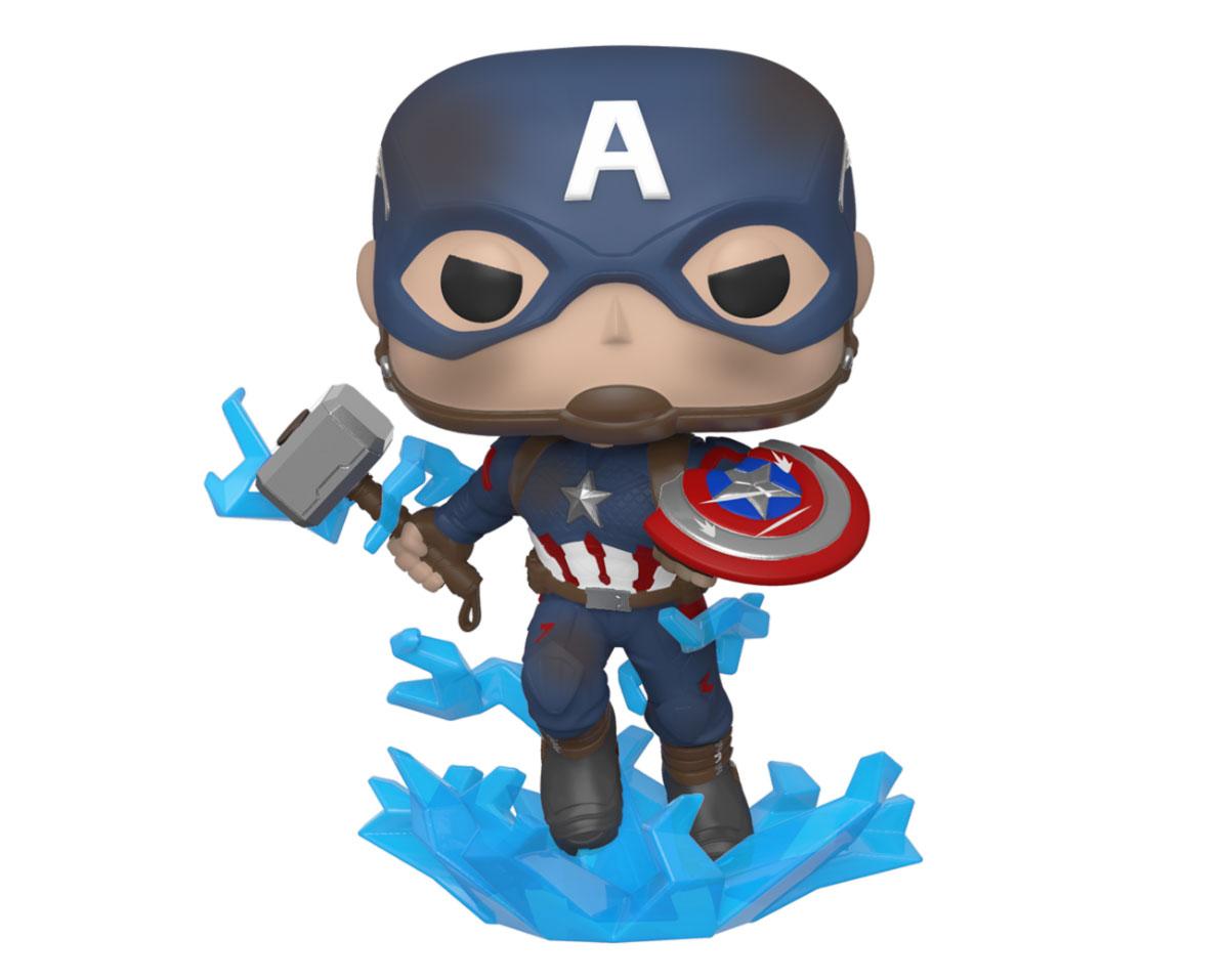 Avengers: Endgame POP! Movies Vinyl figurine Captain America w/Broken Shield & Mjölnir 9 cm