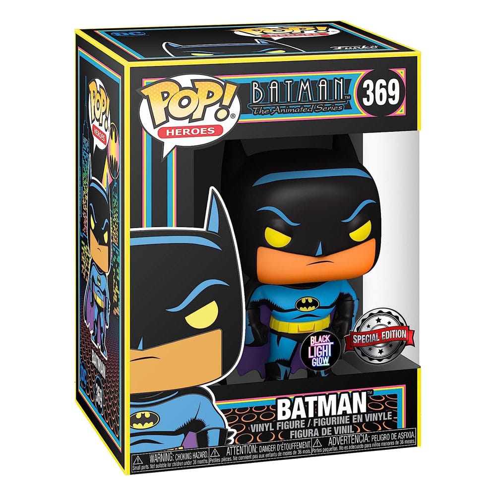 DC Comics Series POP! Heroes Vinyl figurine Batman(Black Light) 9 cm