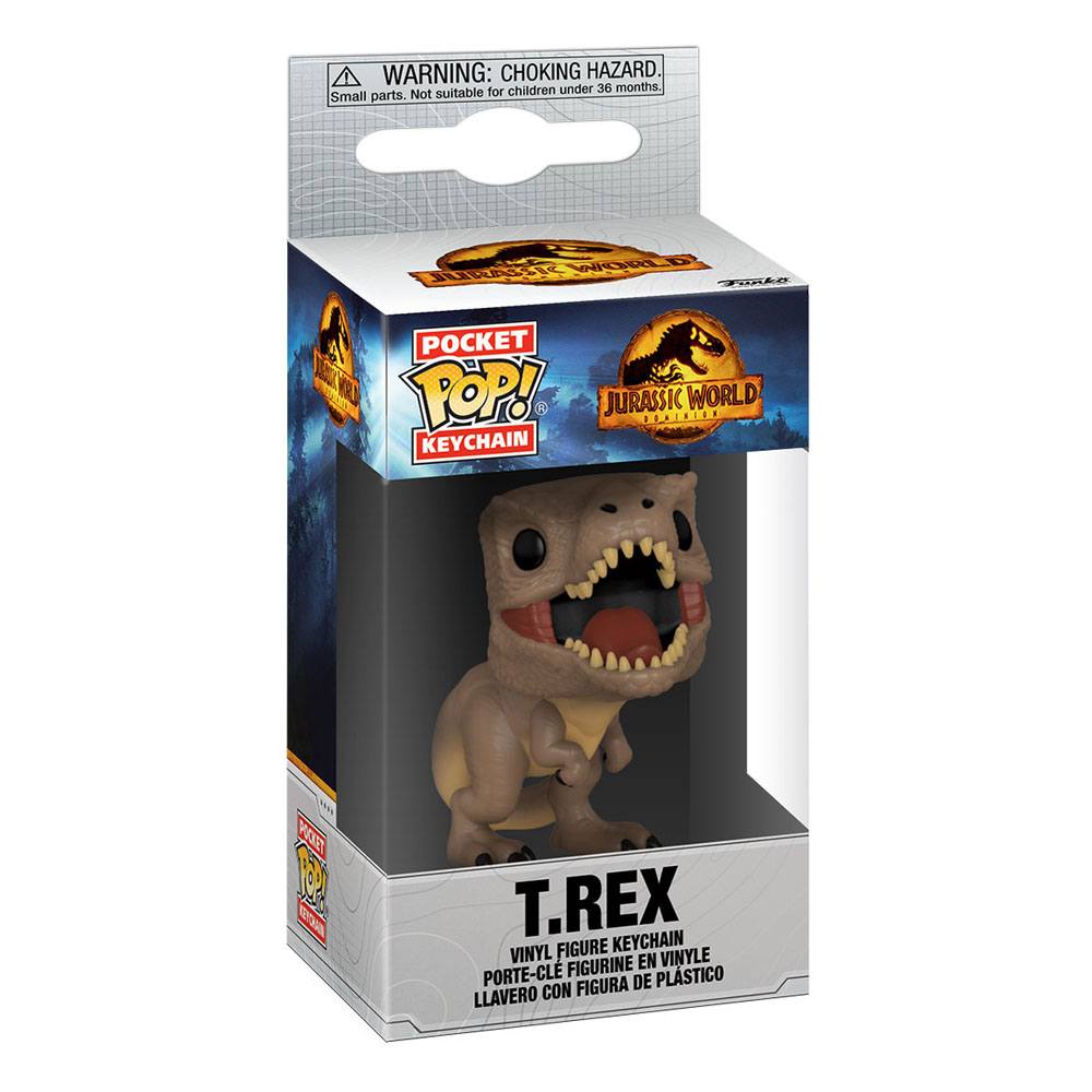 Jurassic World 3 présentoir porte-clés Pocket POP! Vinyl T-Rex 4 cm (12)