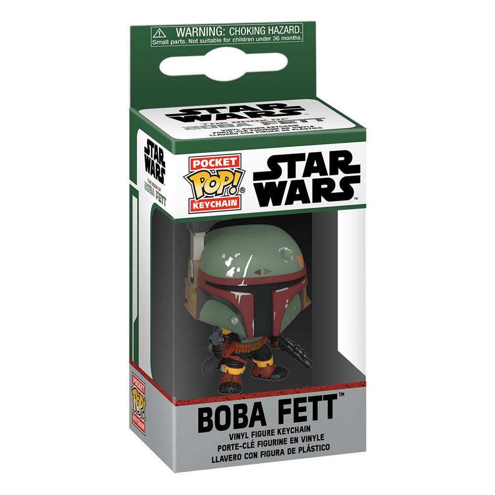 Star Wars The Book of Boba Fett présentoir porte-clés Pocket POP! Vinyl Boba Fett 4 cm (12)