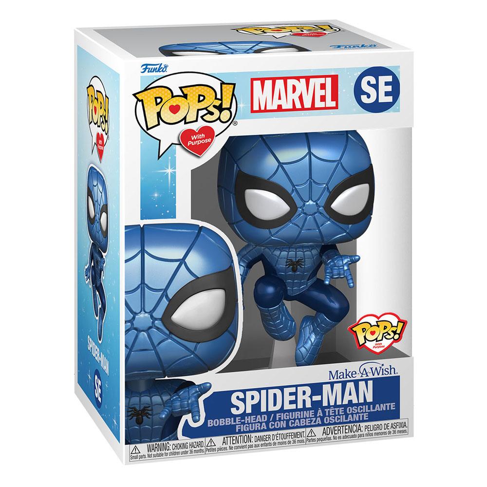 Marvel Make a Wish 2022 POP! Marvel Vinyl figurine Spider-Man (Metallic) 9 cm