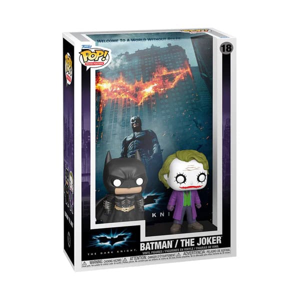 DC POP! Movie Poster et figurine The Dark Knight 9 cm