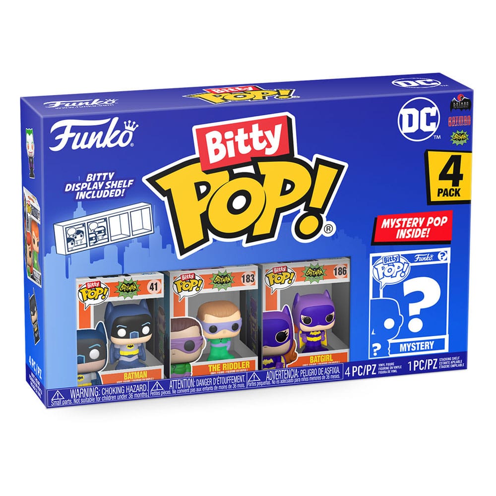 DC pack 4 figurines Bitty POP! Vinyl Batman Adam West 2,5 cm