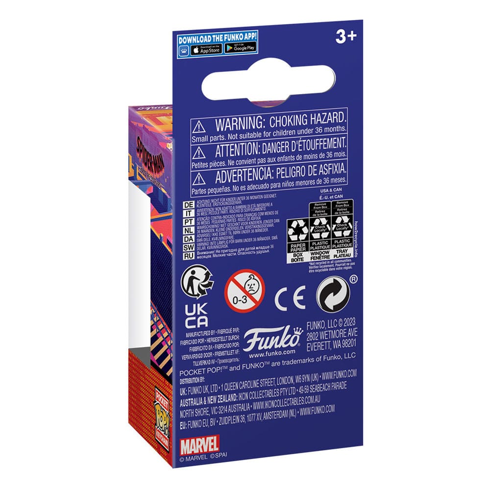 Spider-Man: Across the Spider-Verse présentoir porte-clés Pocket POP! Vinyl Spider-Man 4 cm (12)