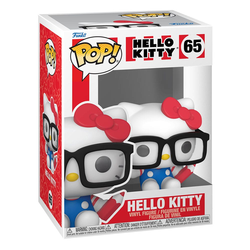 Hello Kitty Figurine POP! Sanrio Vinyl Hello Kitty Nerd 9 cm
