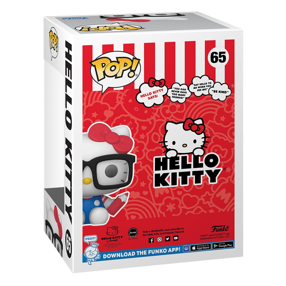 Hello Kitty Figurine POP! Sanrio Vinyl Hello Kitty Nerd 9 cm