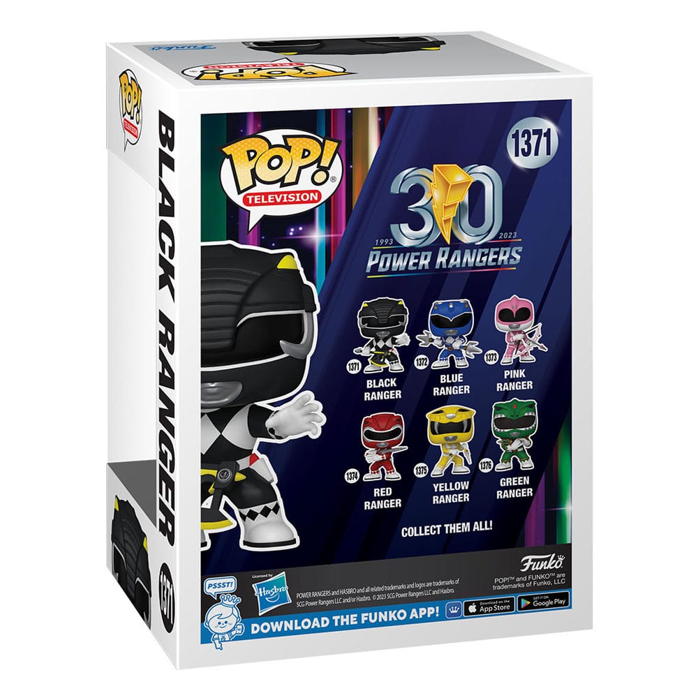 Power Rangers 30th Figurine POP! TV Vinyl Black Ranger 9 cm