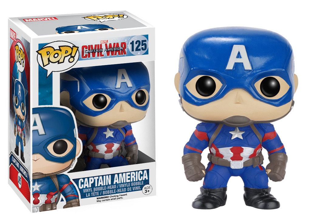 Captain America Civil War POP! Vinyl Bobble Head Captain America 10 cm