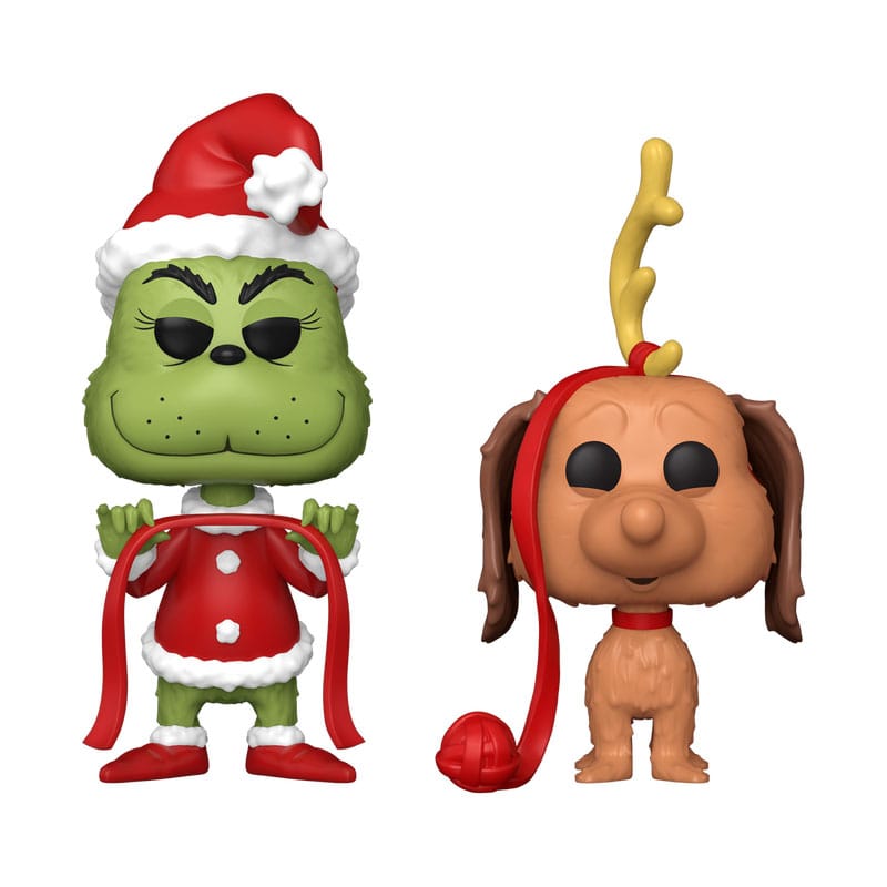 The Grinch(Anniversary) pack 2 POP! Books Vinyl figurines Grinch w/ Max 9 cm