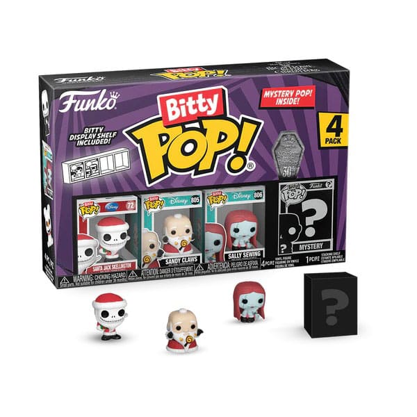 L´étrange Noël de Mr. Jack pack 4 figurines Bitty POP! Vinyl Santa Jack 2,5 cm