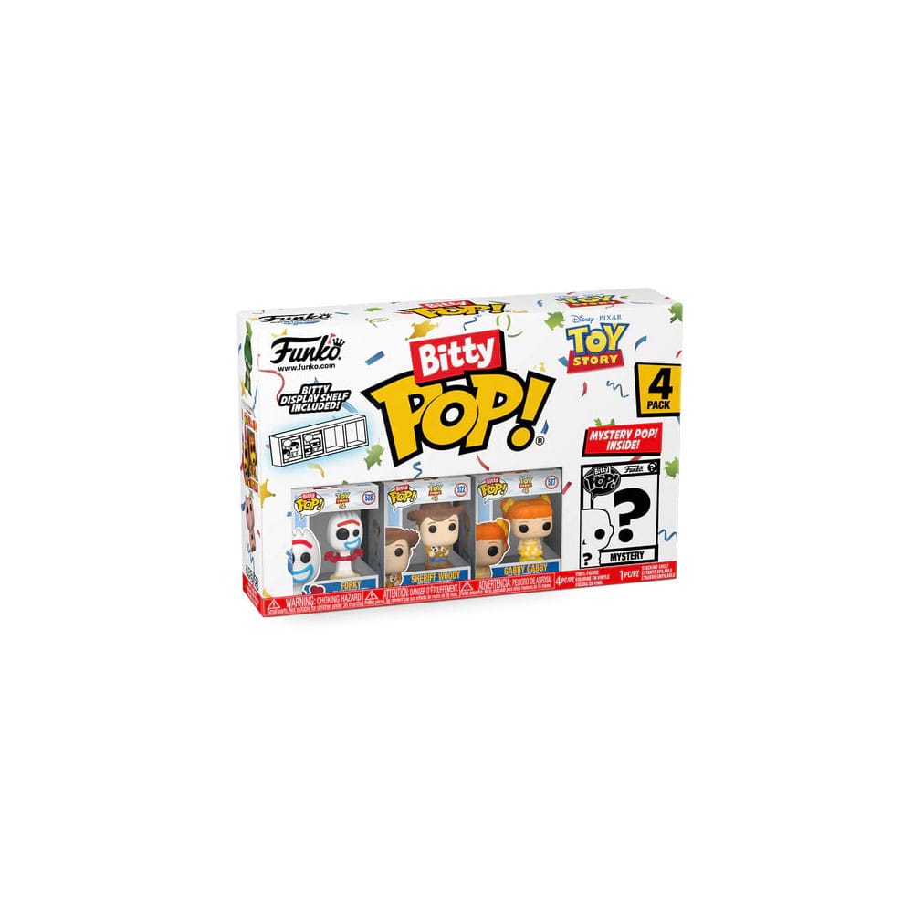 Toy Story pack 4 figurines Bitty POP! Vinyl Woody 2,5 cm