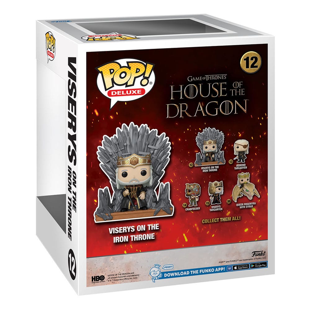 House of the Dragon POP! Deluxe Vinyl figurine Viserys on Throne 9 cm