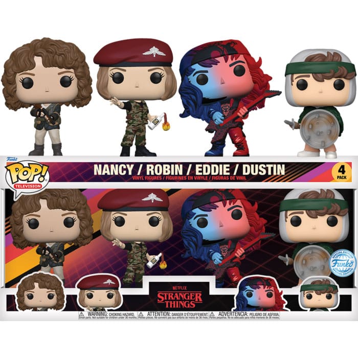 Stranger Things pack 4 figurines POP! TV Vinyl S4 (EMEA) 9 cm