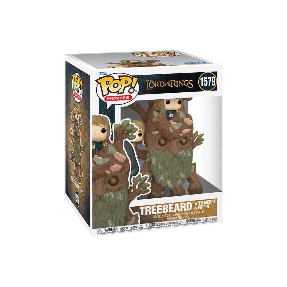 Le Seigneur des anneaux Super Sized POP! Animation Vinyl figurine Treebeard with Merry & Pippin 15 cm