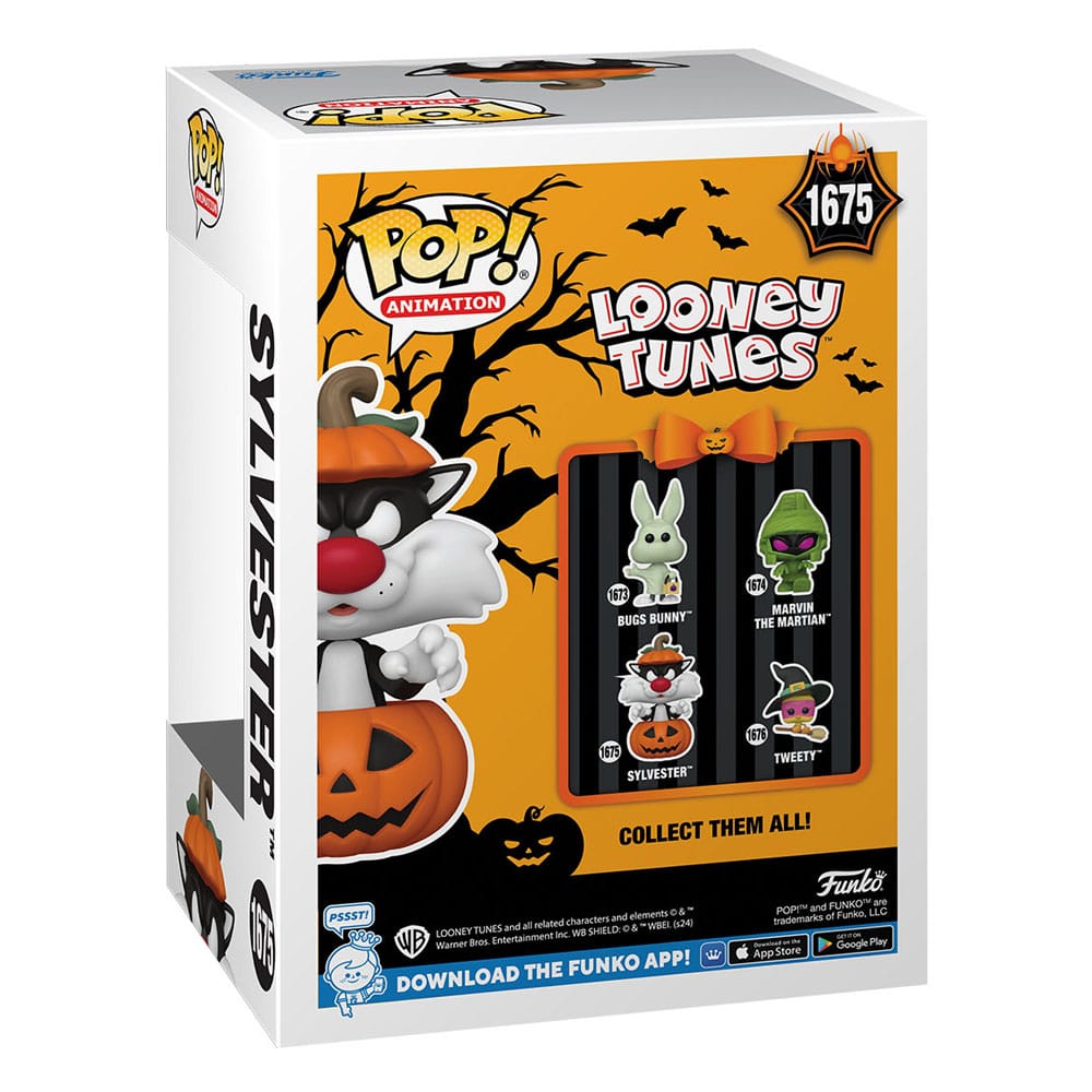Looney Tunes Figurine POP! Television Vinyl Halloween Sylvester w/Pumpkin 9 cm