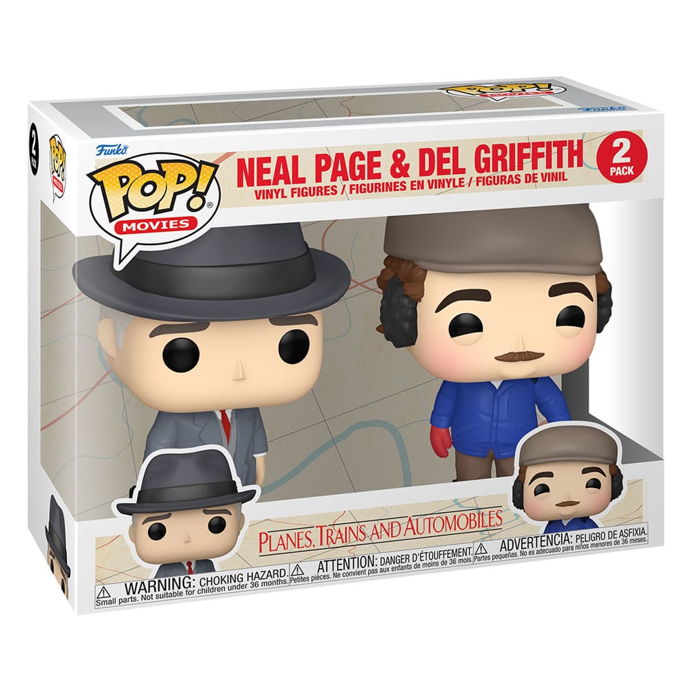 Un ticket pour deux pack 2 POP! Movies Vinyl figurines Neal Page & Del Griffith 9 cm